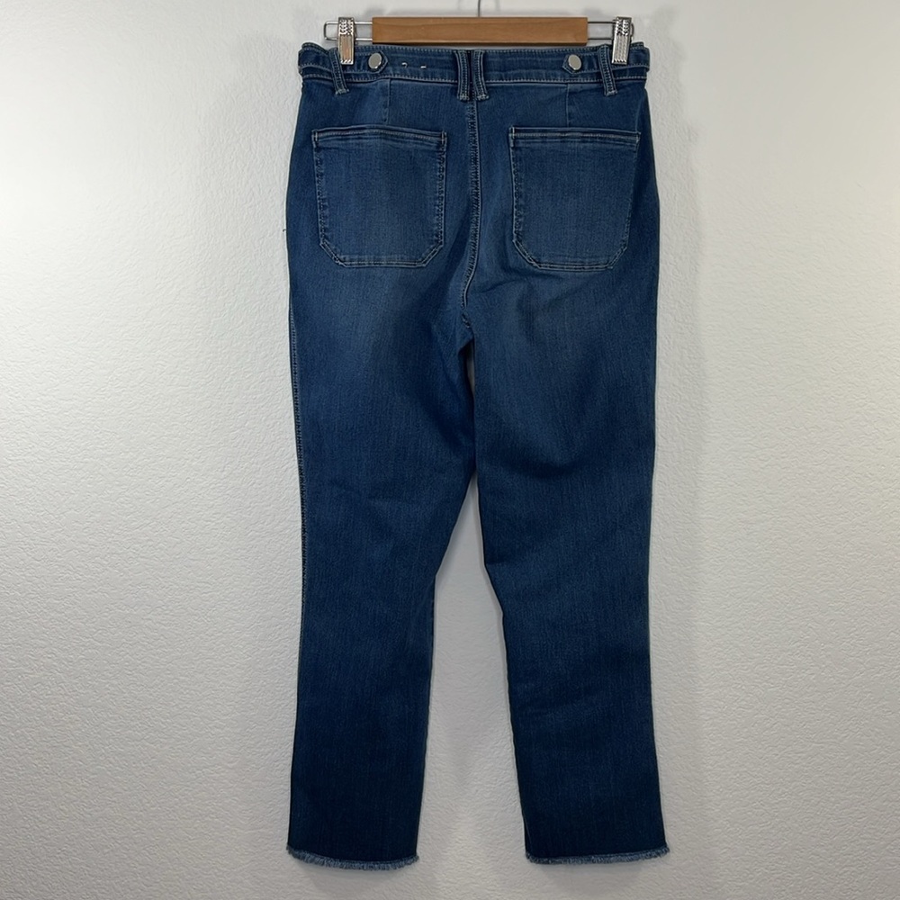 Democracy‎ Ab Technology Jeans Straight leg size 6 High Rise Raw hemline - Picture 8 of 11